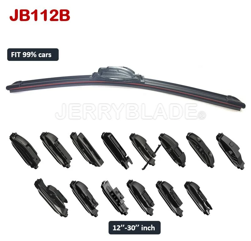Universal Popular Car Wiper Blade, Multi-Clip Multifunctional Wiper Blade, Frameless Flat Wiper Beam Blade for Whindshield Windscreen New Hot Sales Jb112b